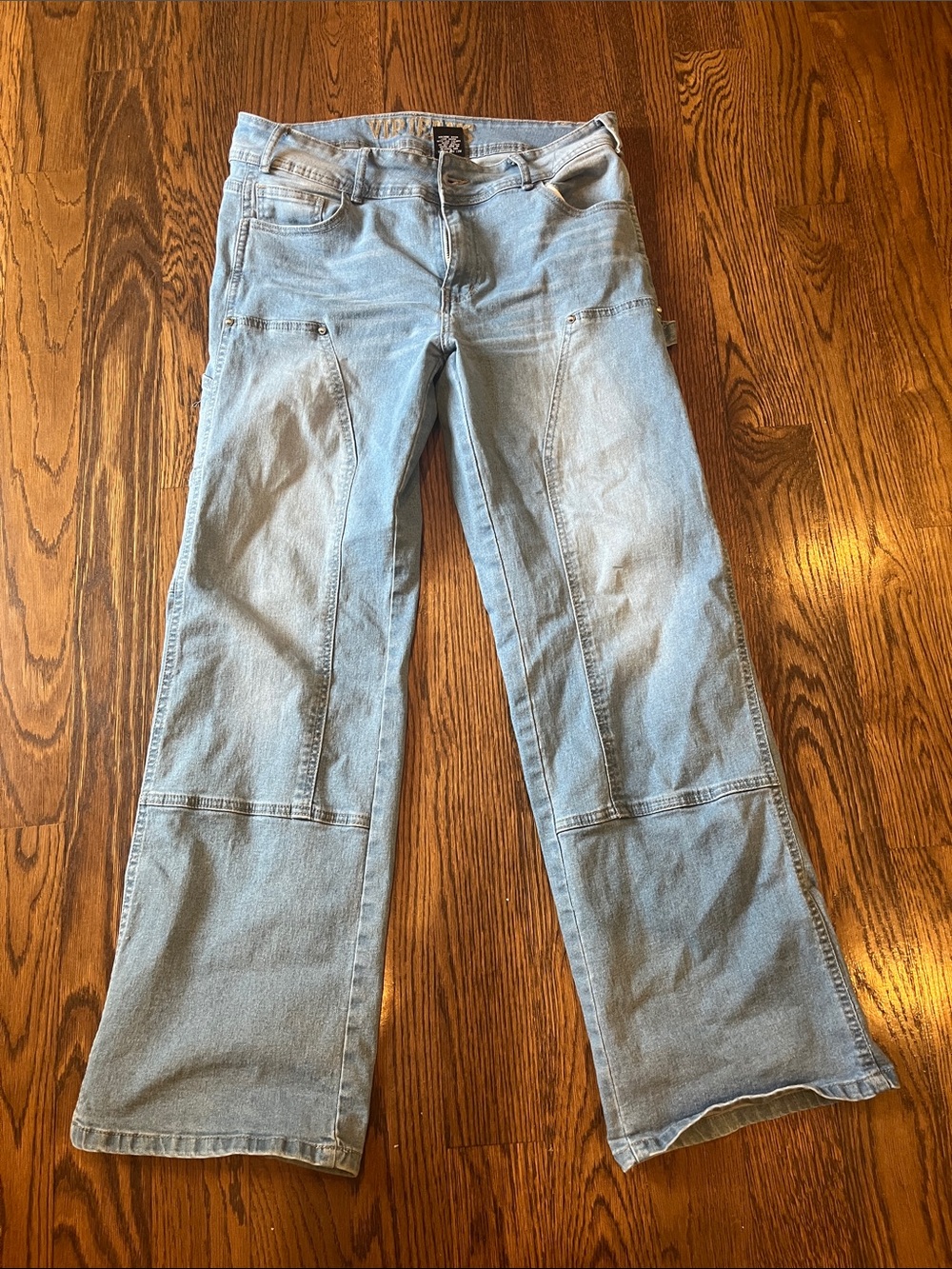 VIP Light Blue Flare Jeans with Panel Detailing